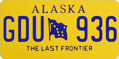 AK license plate GDU936