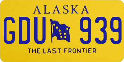 AK license plate GDU939