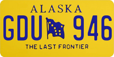 AK license plate GDU946