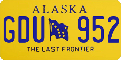 AK license plate GDU952