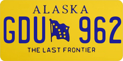 AK license plate GDU962
