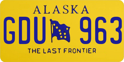 AK license plate GDU963