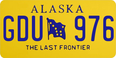 AK license plate GDU976