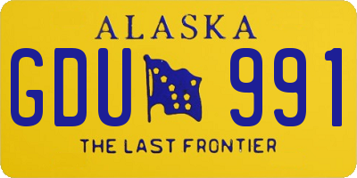 AK license plate GDU991