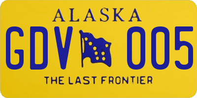 AK license plate GDV005