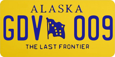 AK license plate GDV009