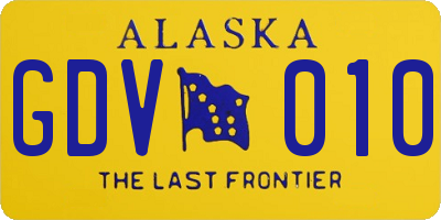 AK license plate GDV010