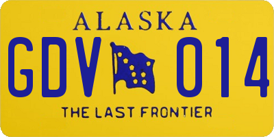 AK license plate GDV014