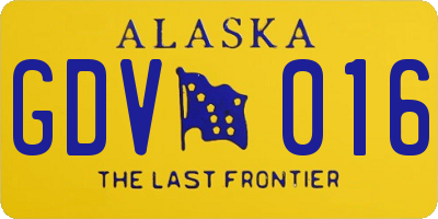 AK license plate GDV016