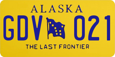 AK license plate GDV021