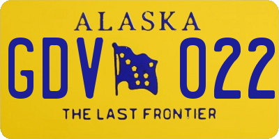 AK license plate GDV022