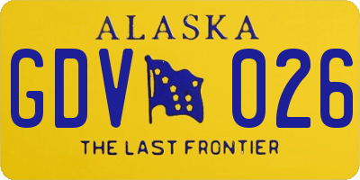 AK license plate GDV026