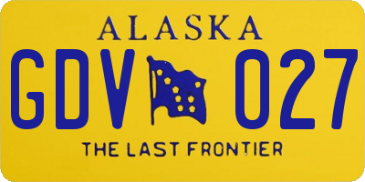 AK license plate GDV027