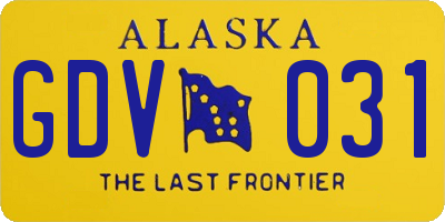 AK license plate GDV031