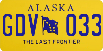 AK license plate GDV033
