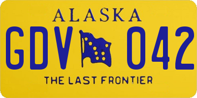 AK license plate GDV042