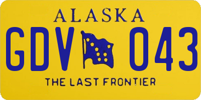 AK license plate GDV043