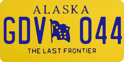 AK license plate GDV044