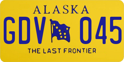 AK license plate GDV045
