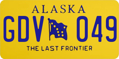 AK license plate GDV049