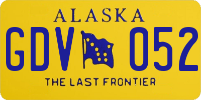 AK license plate GDV052