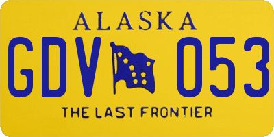 AK license plate GDV053