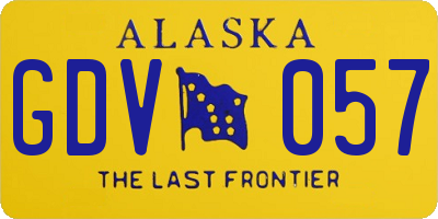 AK license plate GDV057
