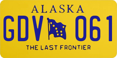 AK license plate GDV061