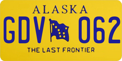 AK license plate GDV062