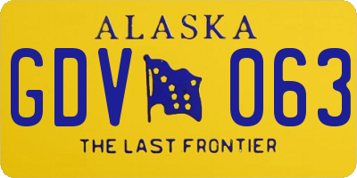 AK license plate GDV063