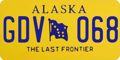 AK license plate GDV068