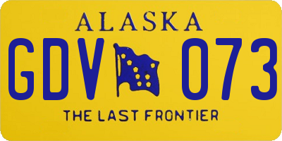 AK license plate GDV073