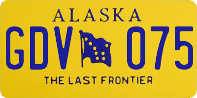 AK license plate GDV075