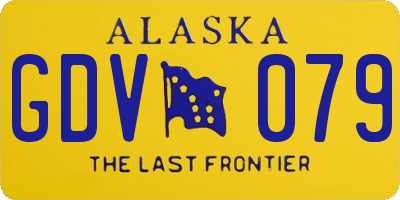 AK license plate GDV079