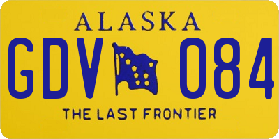 AK license plate GDV084