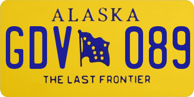 AK license plate GDV089