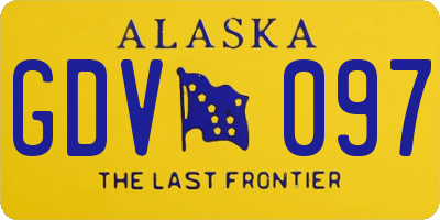AK license plate GDV097