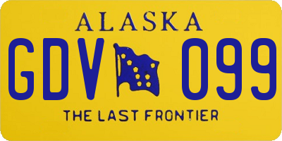 AK license plate GDV099