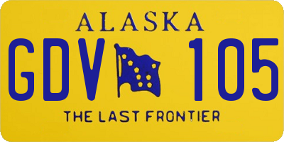 AK license plate GDV105
