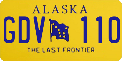 AK license plate GDV110