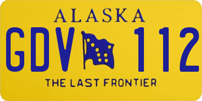 AK license plate GDV112