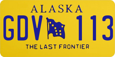 AK license plate GDV113