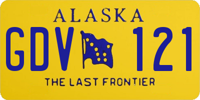 AK license plate GDV121