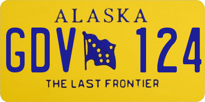 AK license plate GDV124