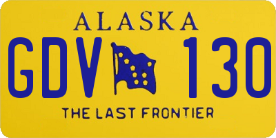 AK license plate GDV130