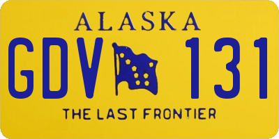 AK license plate GDV131
