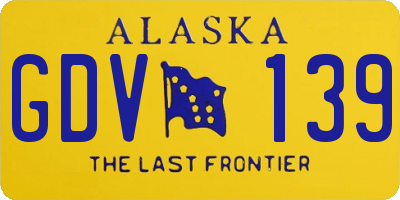 AK license plate GDV139