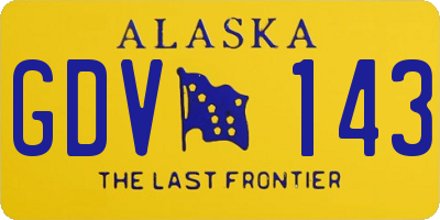 AK license plate GDV143