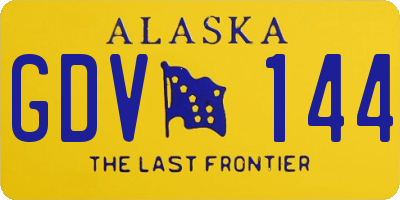 AK license plate GDV144