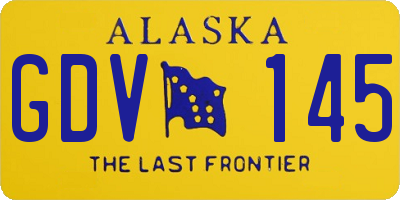 AK license plate GDV145